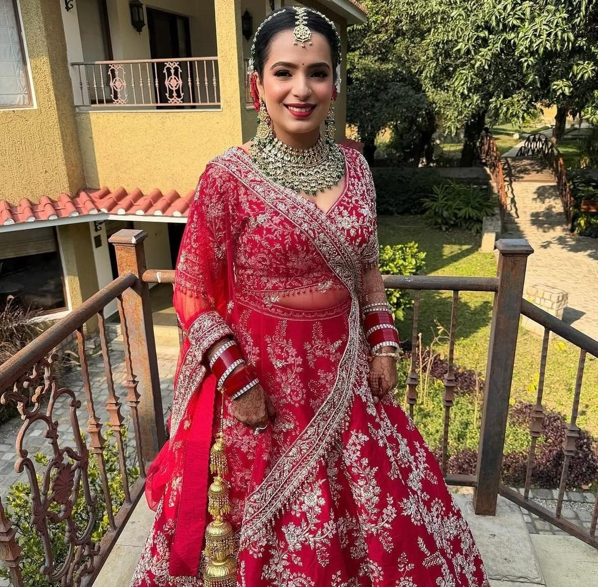 Bridal profile in daylight